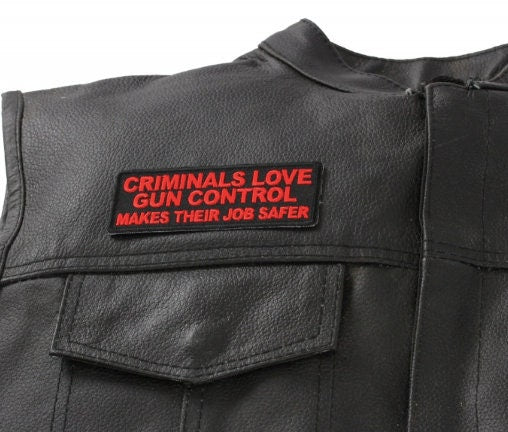 Criminals Love Control Iron On Patch, Pro 2A Iron On Patch