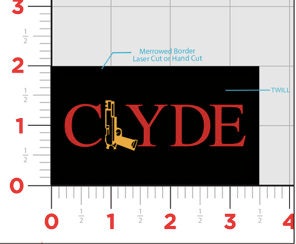 Clyde Embroidered Patch- Bonnie and Clyde Collection