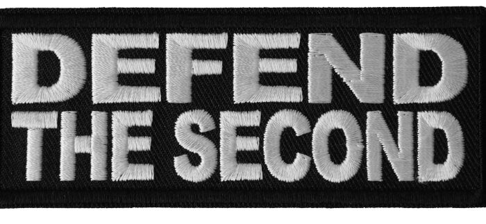 Defend The Second Amendment Iron On Patch, Protect 2A Embroidered Patch