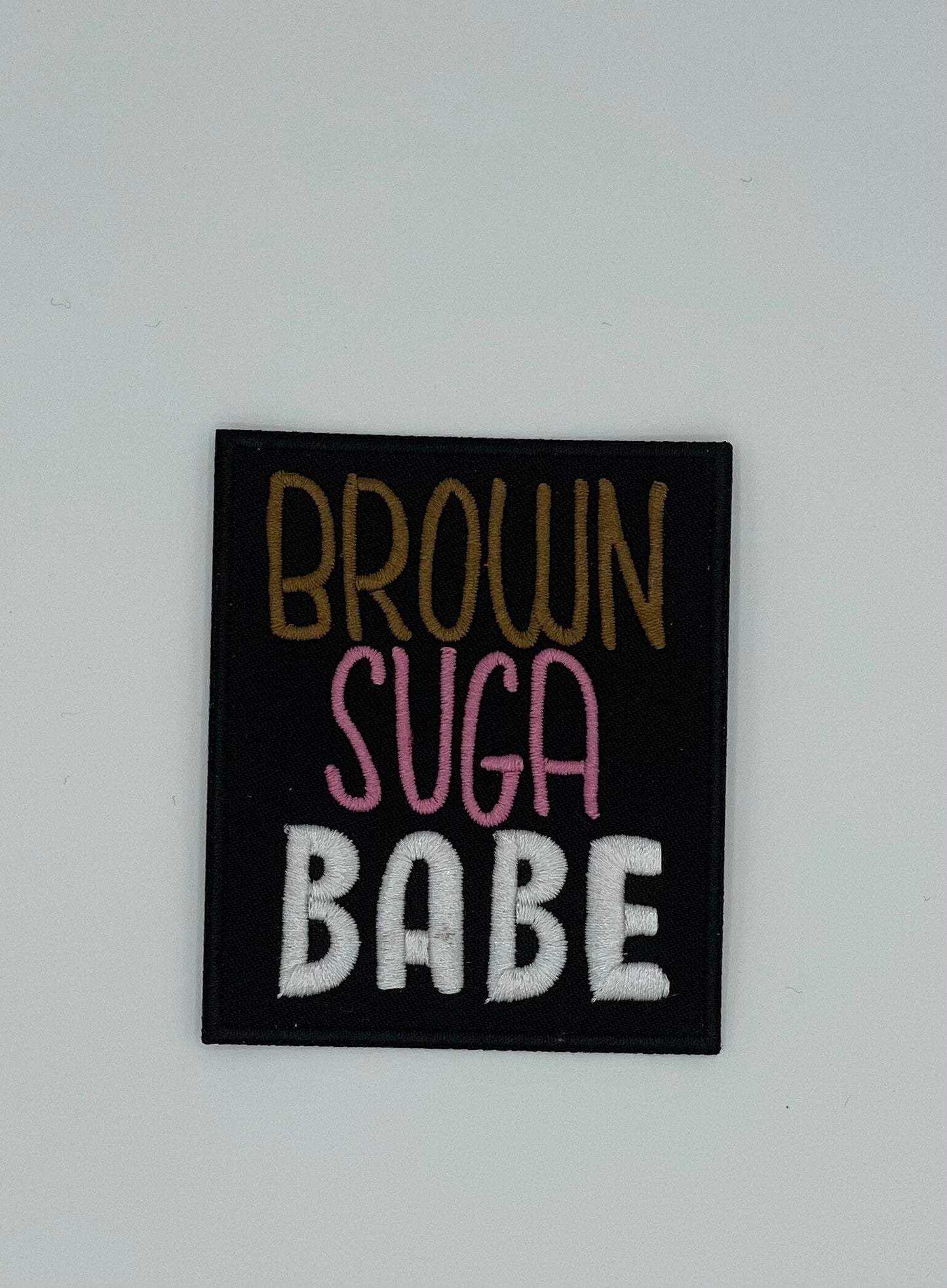 Brown Suga Babe Embroidered Iron On Patch, Pro Black Empowerment Patch