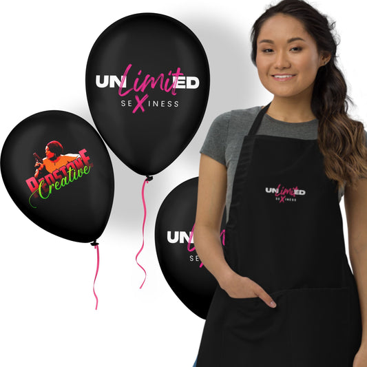 Unlimited SeXiness Embroidered Apron, Valentines Day Cooking Apron