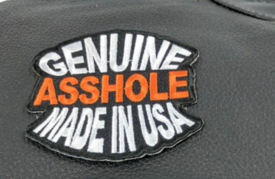 Genuine A Hole Iron-On Patch, Bold Fashion Accessory for Jackets & Vests"