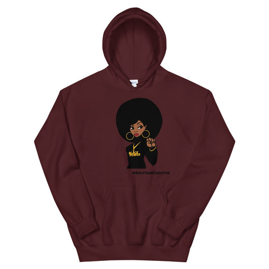 Black Power Queen Unisex Hoodie, Black Empowerment Sweater