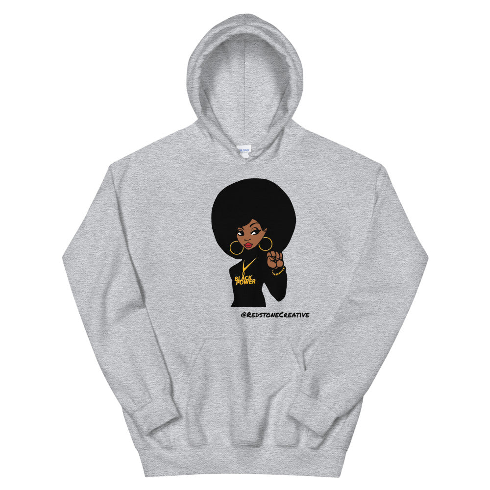 Black Power Queen Unisex Hoodie, Black Empowerment Sweater